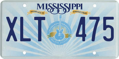 MS license plate XLT475