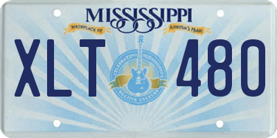 MS license plate XLT480