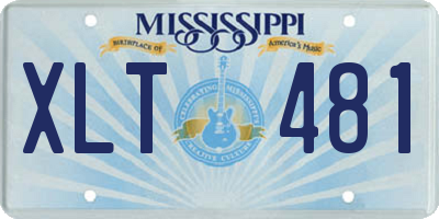 MS license plate XLT481