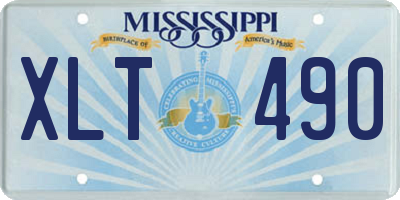 MS license plate XLT490