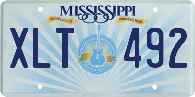 MS license plate XLT492