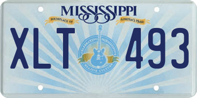 MS license plate XLT493