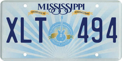 MS license plate XLT494