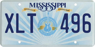 MS license plate XLT496