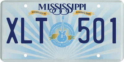 MS license plate XLT501