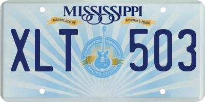 MS license plate XLT503