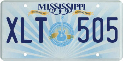 MS license plate XLT505