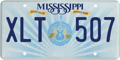 MS license plate XLT507