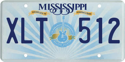 MS license plate XLT512