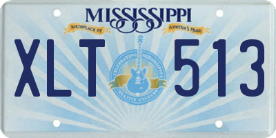 MS license plate XLT513