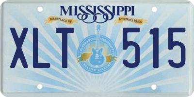 MS license plate XLT515