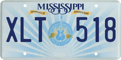 MS license plate XLT518