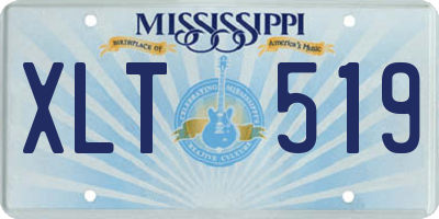 MS license plate XLT519