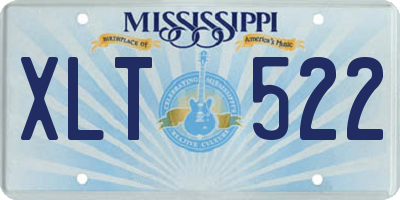 MS license plate XLT522
