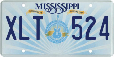 MS license plate XLT524