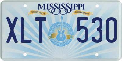 MS license plate XLT530