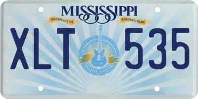 MS license plate XLT535