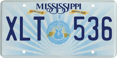 MS license plate XLT536