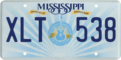 MS license plate XLT538