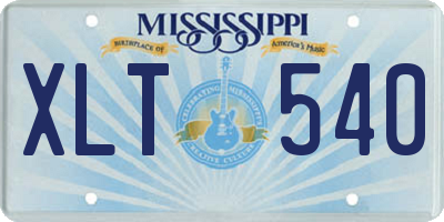 MS license plate XLT540