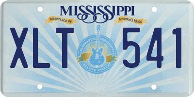 MS license plate XLT541