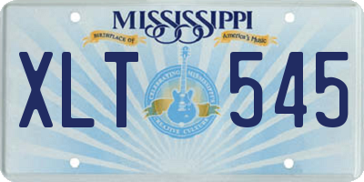 MS license plate XLT545