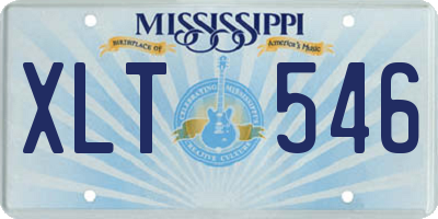 MS license plate XLT546