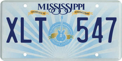 MS license plate XLT547