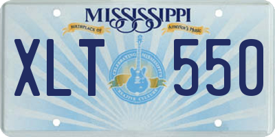 MS license plate XLT550