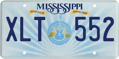 MS license plate XLT552