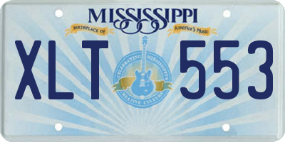 MS license plate XLT553