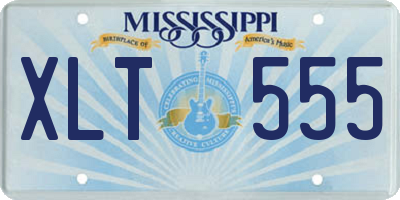 MS license plate XLT555
