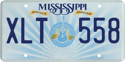 MS license plate XLT558