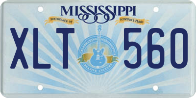 MS license plate XLT560