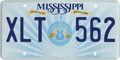 MS license plate XLT562