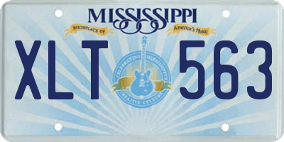 MS license plate XLT563