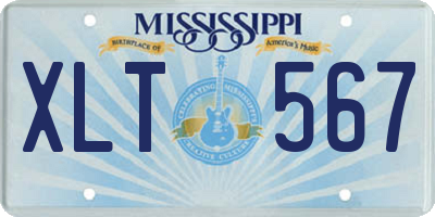 MS license plate XLT567