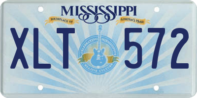 MS license plate XLT572