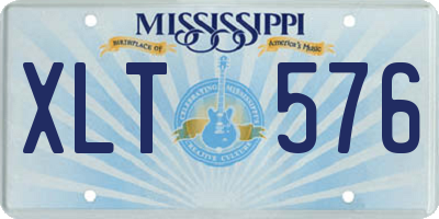 MS license plate XLT576