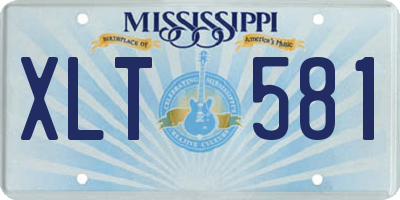 MS license plate XLT581