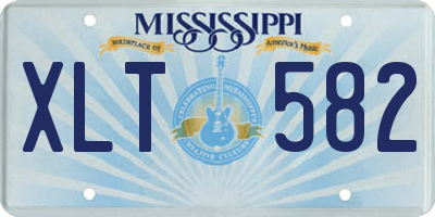 MS license plate XLT582
