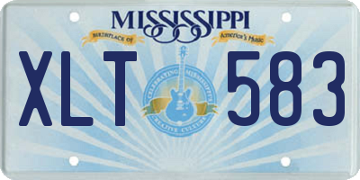 MS license plate XLT583