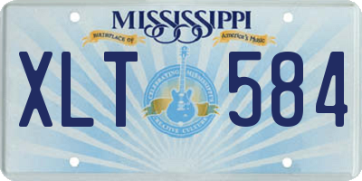 MS license plate XLT584