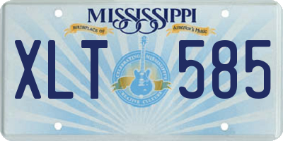 MS license plate XLT585