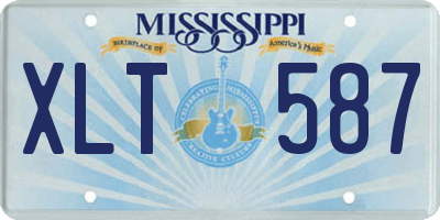 MS license plate XLT587