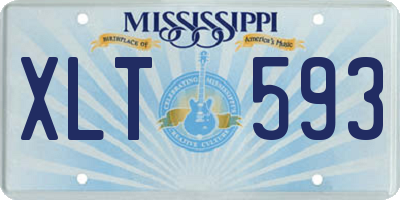 MS license plate XLT593