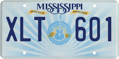 MS license plate XLT601