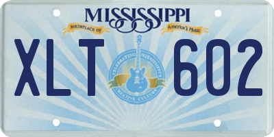 MS license plate XLT602