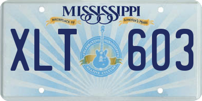 MS license plate XLT603