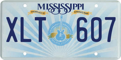 MS license plate XLT607